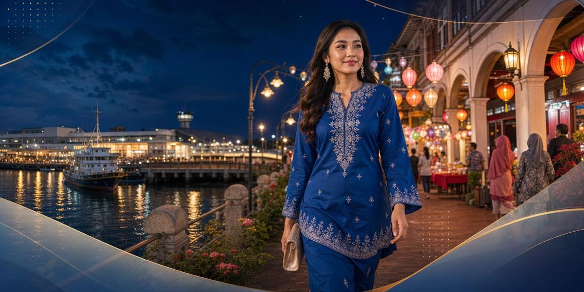 Permainan rummy dalam suasana Malaysia dengan pakaian baju kurung